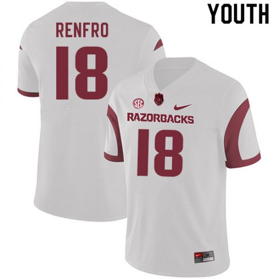 Youth GameDay Kade Renfro #18 Arkansas Stitched College Football Jersey