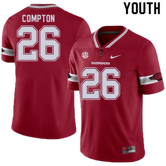 Youth GameDay Kevin Compton #26 Arkansas Stitched College Football Jersey