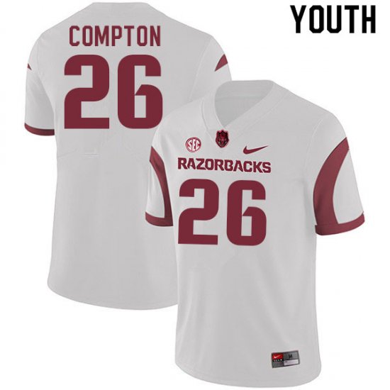 Youth GameDay Kevin Compton #26 Arkansas Stitched College Football Jersey