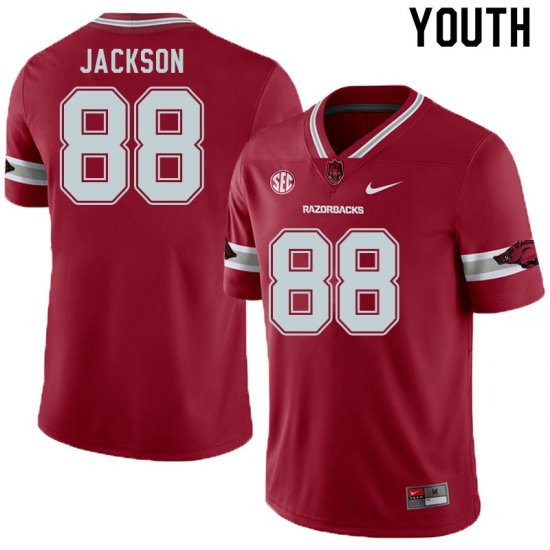 Youth GameDay Koilan Jackson #88 Arkansas Stitched College Football Jersey