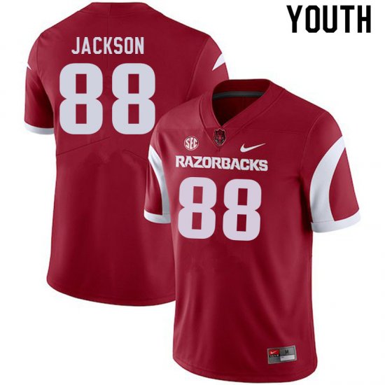 Youth GameDay Koilan Jackson #88 Arkansas Stitched College Football Jersey