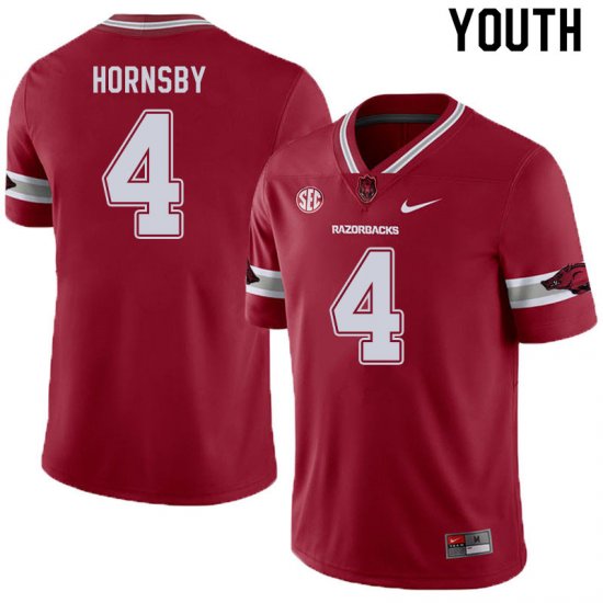 Youth GameDay Malik Hornsby #4 Arkansas Stitched College Football Jersey