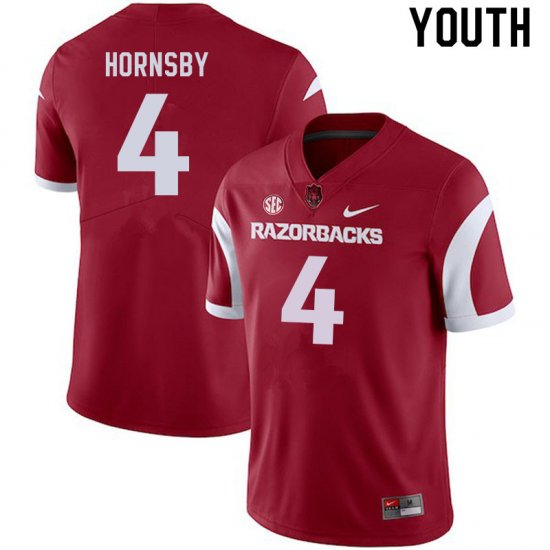 Youth GameDay Malik Hornsby #4 Arkansas Stitched College Football Jersey