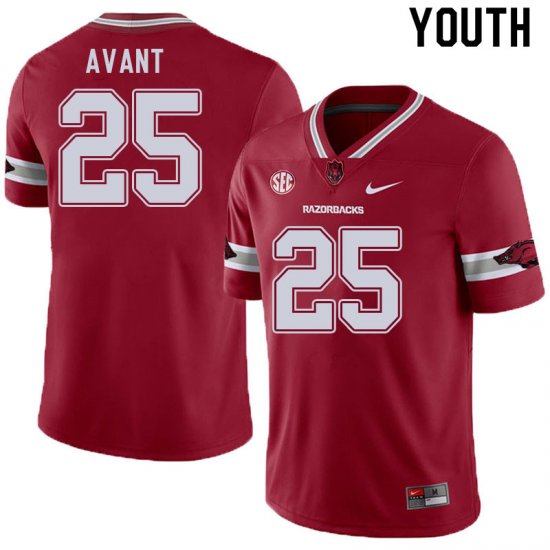 Youth GameDay Marco Avant #25 Arkansas Stitched College Football Jersey