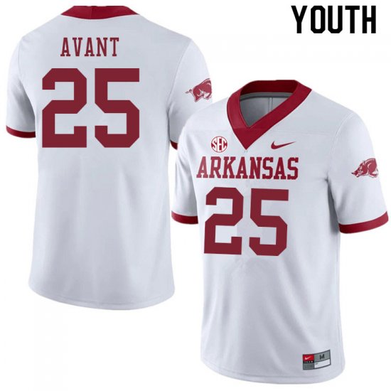 Youth GameDay Marco Avant #25 Arkansas Stitched College Football Jersey