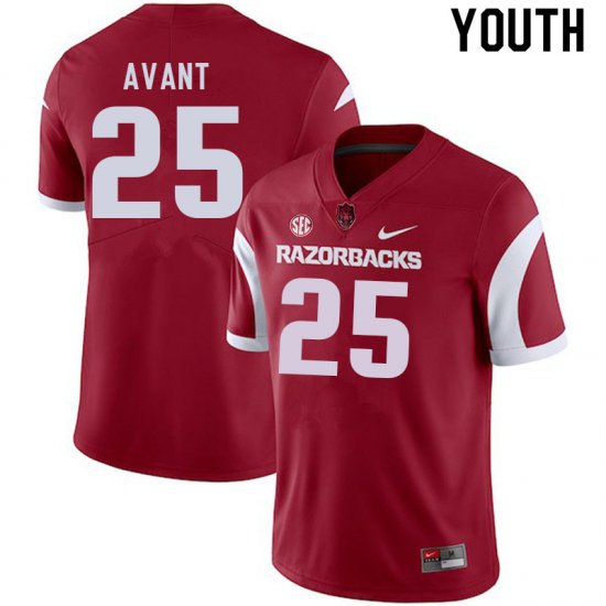 Youth GameDay Marco Avant #25 Arkansas Stitched College Football Jersey