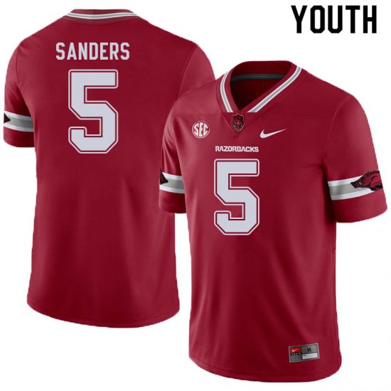 Youth GameDay Raheim Sanders #5 Arkansas Stitched College Football Jersey