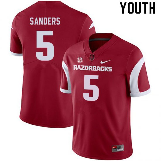 Youth GameDay Raheim Sanders #5 Arkansas Stitched College Football Jersey