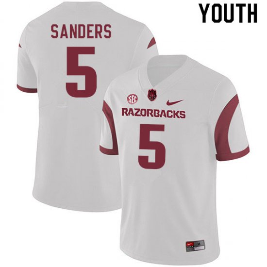 Youth GameDay Raheim Sanders #5 Arkansas Stitched College Football Jersey