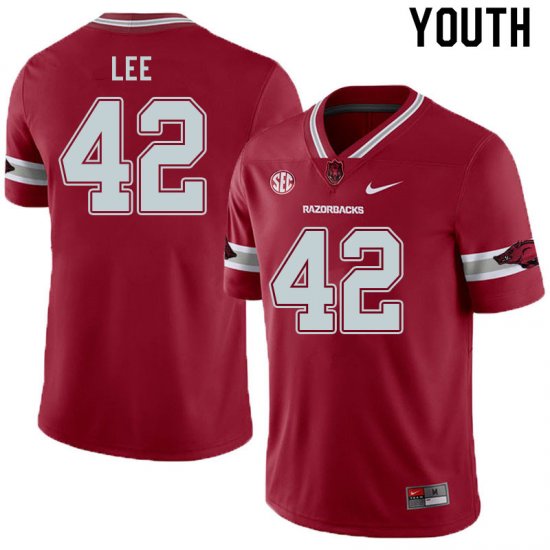 Youth GameDay Zach Lee #42 Arkansas Stitched College Football Jersey