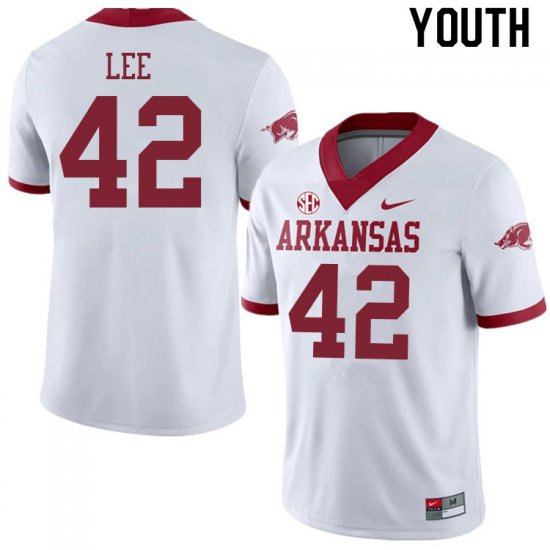 Youth GameDay Zach Lee #42 Arkansas Stitched College Football Jersey