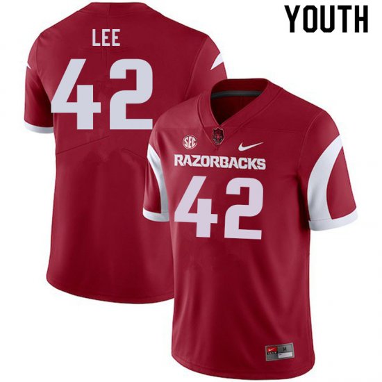 Youth GameDay Zach Lee #42 Arkansas Stitched College Football Jersey