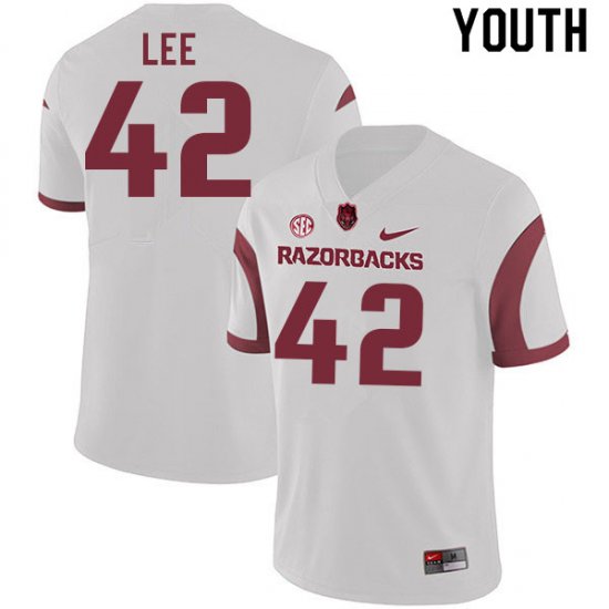 Youth GameDay Zach Lee #42 Arkansas Stitched College Football Jersey