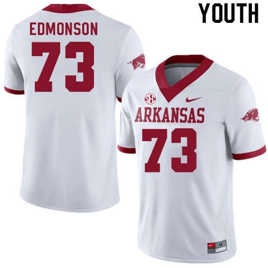 Youth GameDay Brooks Edmonson #73 Arkansas Stitched College Football Jersey