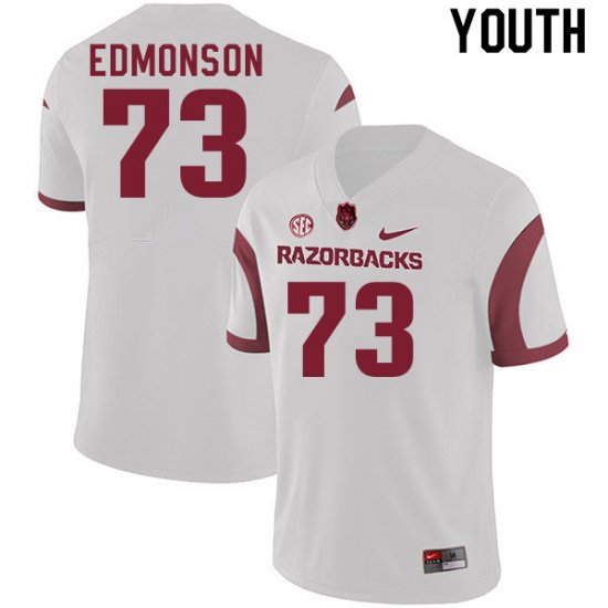 Youth GameDay Brooks Edmonson #73 Arkansas Stitched College Football Jersey