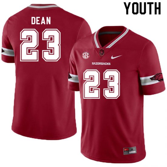 Youth GameDay Carson Dean #23 Arkansas Stitched College Football Jersey