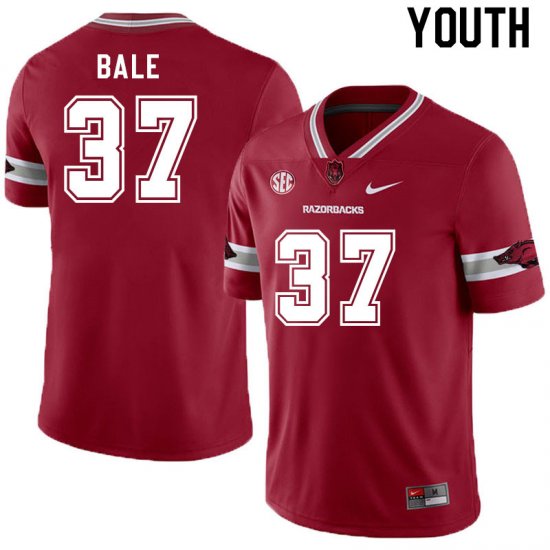 Youth GameDay Devin Bale #37 Arkansas Stitched College Football Jersey