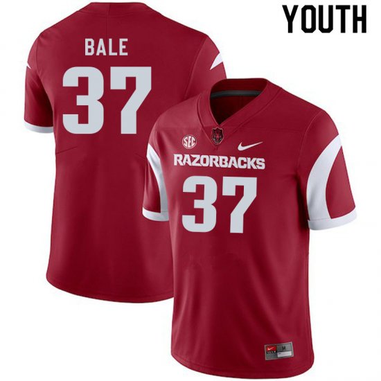 Youth GameDay Devin Bale #37 Arkansas Stitched College Football Jersey