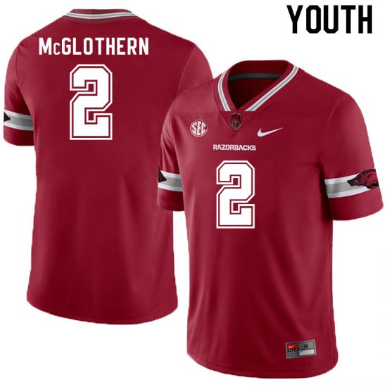 Youth GameDay Dwight McGlothern #2 Arkansas Stitched College Football Jersey