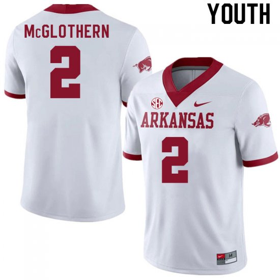 Youth GameDay Dwight McGlothern #2 Arkansas Stitched College Football Jersey