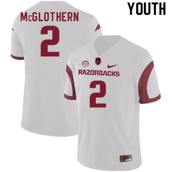 Youth GameDay Dwight McGlothern #2 Arkansas Stitched College Football Jersey