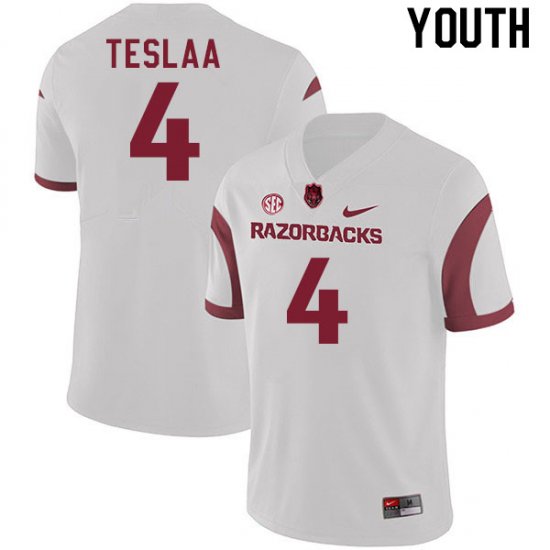 Youth GameDay Isaac TeSlaa #4 Arkansas Stitched College Football Jersey