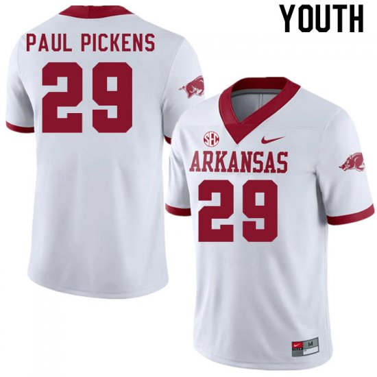 Youth GameDay John Paul Pickens #29 Arkansas Stitched College Football Jersey