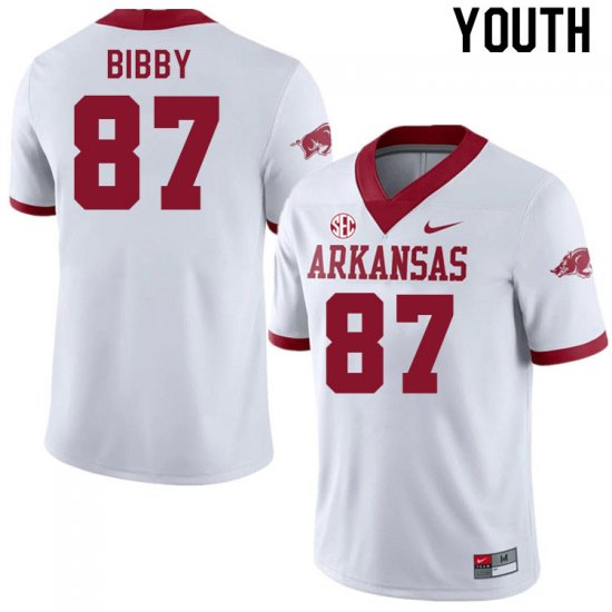 Youth GameDay Kamron Bibby #87 Arkansas Stitched College Football Jersey