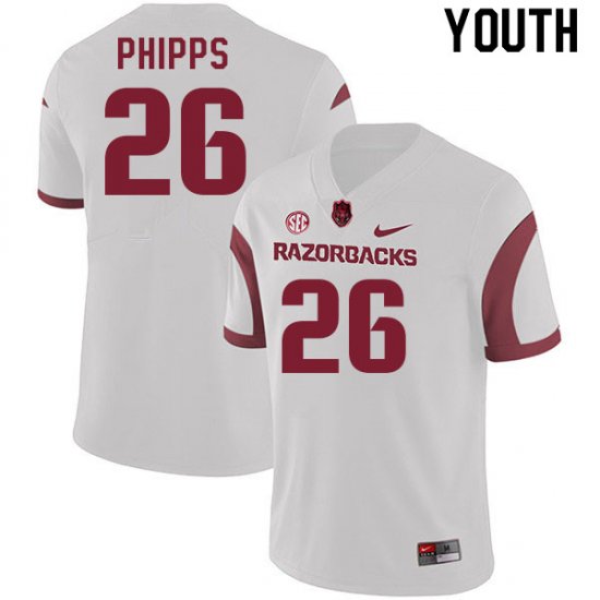 Youth GameDay Landon Phipps #26 Arkansas Stitched College Football Jersey