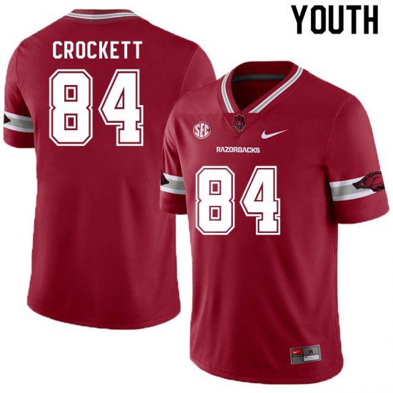 Youth GameDay Marlon Crockett #84 Arkansas Stitched College Football Jersey