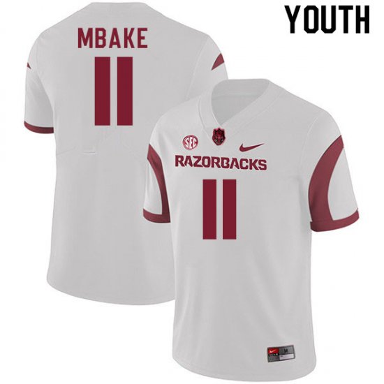 Youth GameDay Sam Mbake #11 Arkansas Stitched College Football Jersey