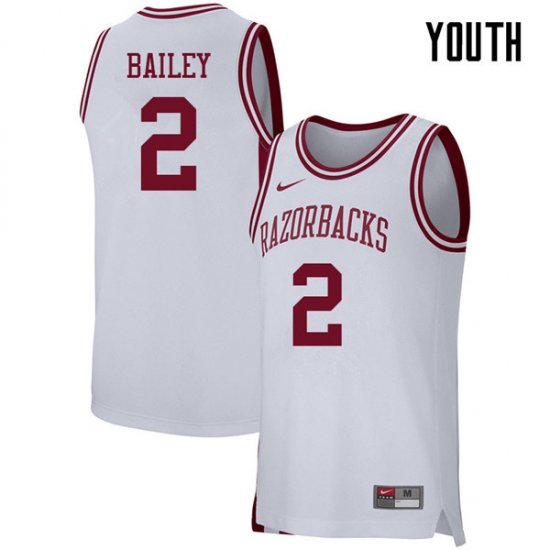 Youth GameDay Adrio Bailey #2 Arkansas Stitched College Basketball Jersey