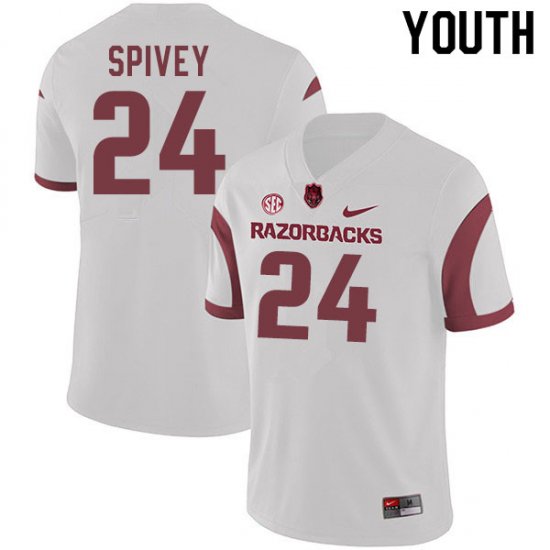 Youth GameDay A\'Montae Spivey #24 Arkansas Stitched College Football Jersey