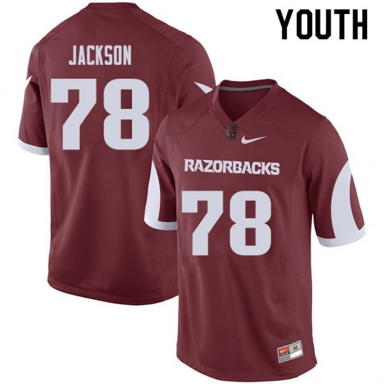 Youth GameDay Bijhon Jackson #78 Arkansas Stitched College Football Jersey