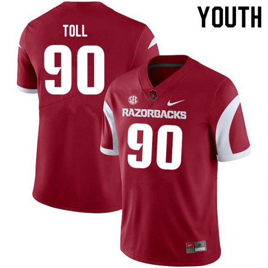 Youth GameDay Blayne Toll #96 Arkansas Stitched College Football Jersey