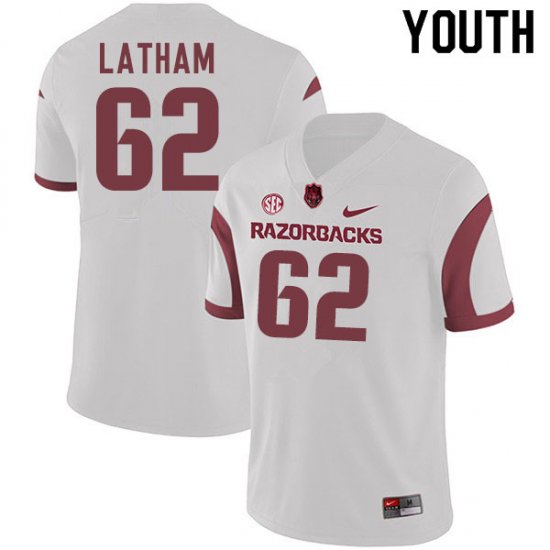 Youth GameDay Brady Latham #62 Arkansas Stitched College Football Jersey