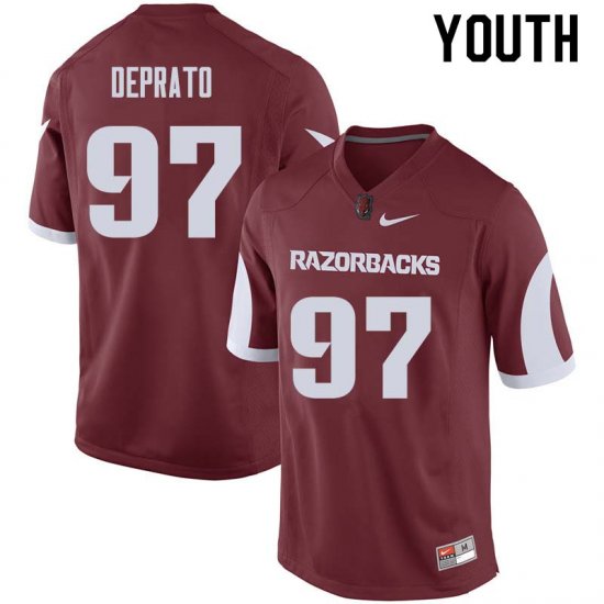 Youth GameDay Brandon DePrato #97 Arkansas Stitched College Football Jersey