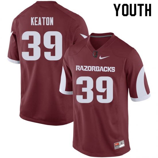 Youth GameDay Byron Keaton #39 Arkansas Stitched College Football Jersey