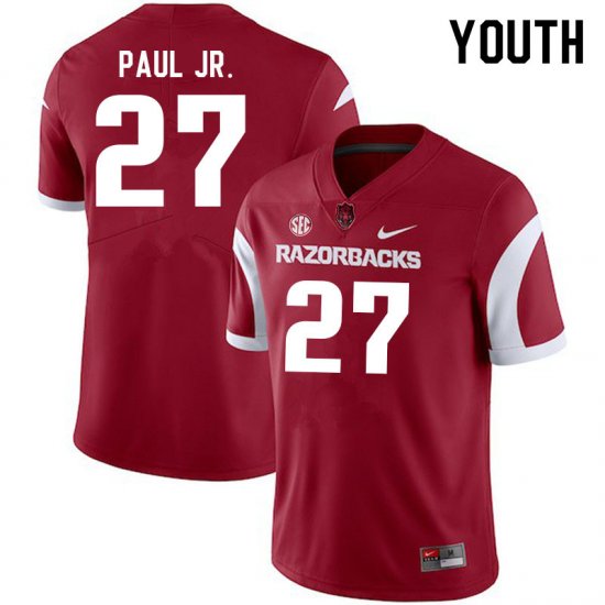 Youth GameDay Chris Paul Jr. #27 Arkansas Stitched College Football Jersey