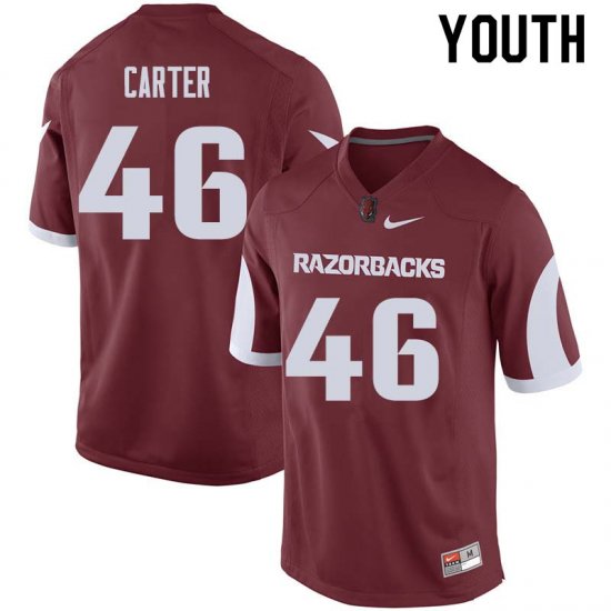 Youth GameDay Damani Carter #46 Arkansas Stitched College Football Jersey