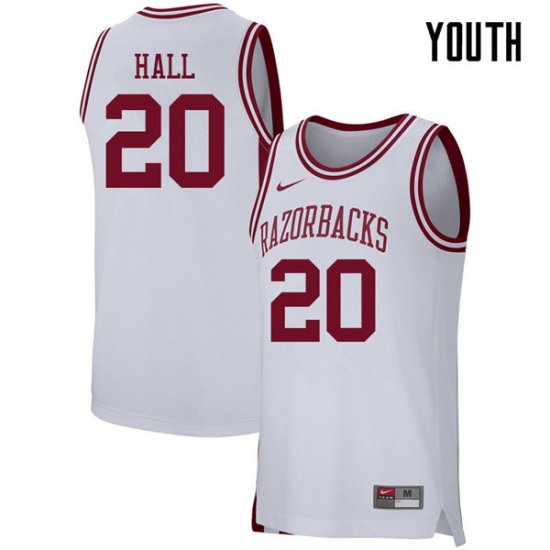 Youth GameDay Darious Hall #20 Arkansas Stitched College Basketball Jersey