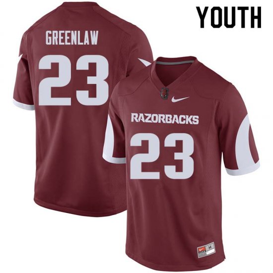 Youth GameDay Dre Greenlaw #23 Arkansas Stitched College Football Jersey