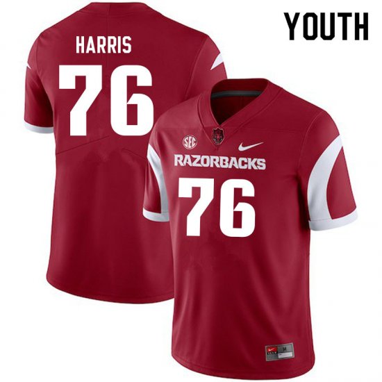 Youth GameDay E\'Marion Harris #76 Arkansas Stitched College Football Jersey