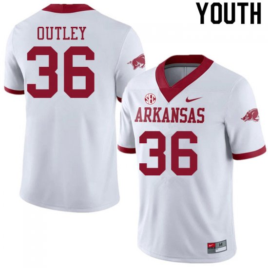 Youth GameDay Erin Outley #36 Arkansas Stitched College Football Jersey