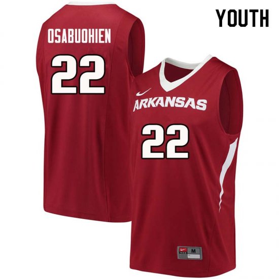 Youth GameDay Gabe Osabuohien #22 Arkansas Stitched College Basketball Jersey