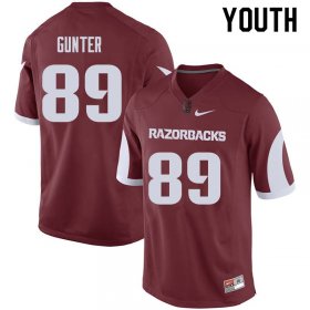 Youth GameDay Grayson Gunter #89 Arkansas Stitched College Football Jersey