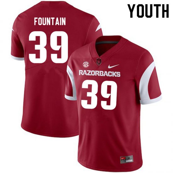 Youth GameDay H.T. Fountain #39 Arkansas Stitched College Football Jersey