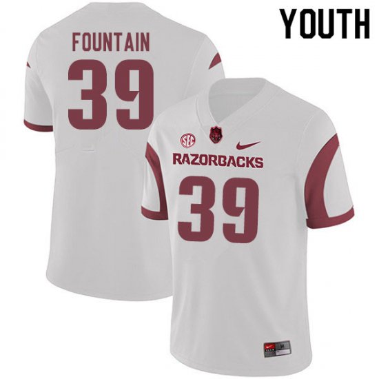 Youth GameDay H.T. Fountain #39 Arkansas Stitched College Football Jersey