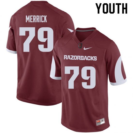 Youth GameDay Jalen Merrick #79 Arkansas Stitched College Football Jersey