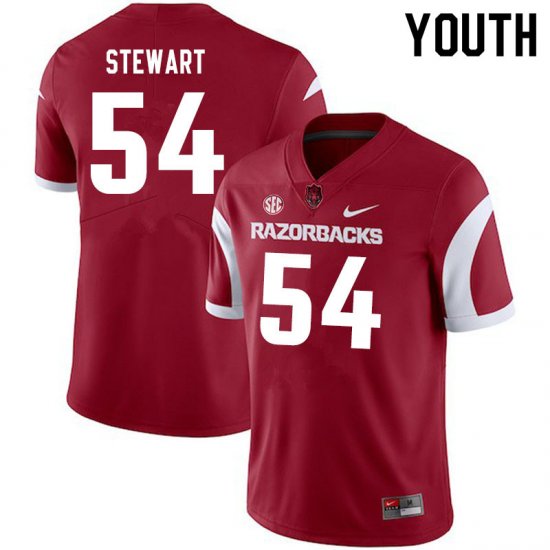 Youth GameDay Jashaud Stewart #54 Arkansas Stitched College Football Jersey